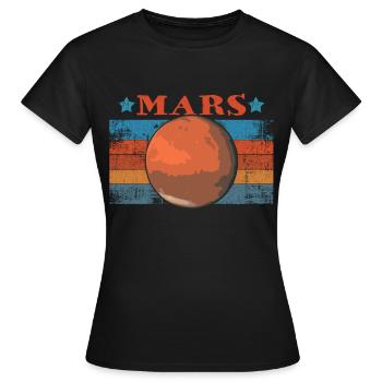 Vintage Retro Occupy Mars Space Astronaut Cadeau - T-shirt Femme - noir - Devant - AI Model Female 172 dark (172cm)