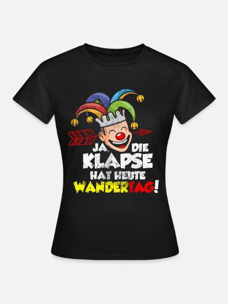 Karneval Fasching Verrückt Lustig - Frauen T-Shirt - Schwarz