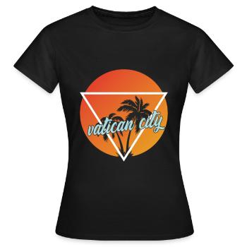 Vacances au Vatican et destination de vacances - T-shirt Femme - noir - Devant - AI Model Female 172 dark (172cm)
