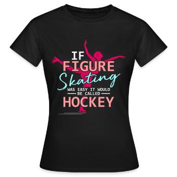 Patinage artistique patinage artistique patinage sur glace - T-shirt Femme - noir - Devant - AI Model Female 172 dark (172cm)