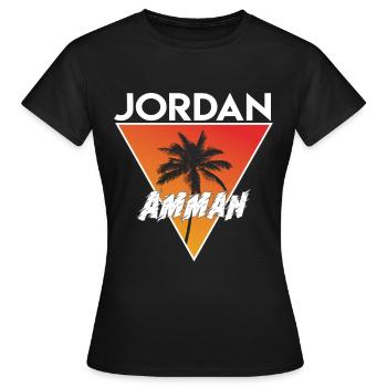 Jordan with capital - Women's T-Shirt - black - Front - AI Model Female 172 dark (172cm)