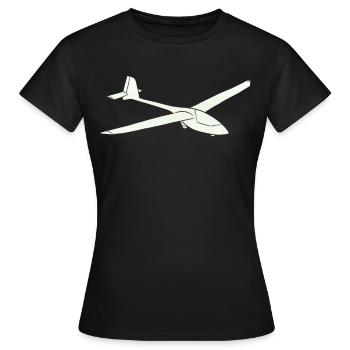 Pilote de planeur marin planeur - T-shirt Femme - noir - Devant - AI Model Female 172 dark (172cm)