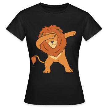 Lion Dab - T-shirt Femme - noir - Devant - AI Model Female 172 dark (172cm)