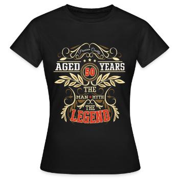 Geburtstag 50 Man Myth Legend - Frauen T-Shirt - Schwarz - Vorne - AI Model Female 172 dark (172cm)