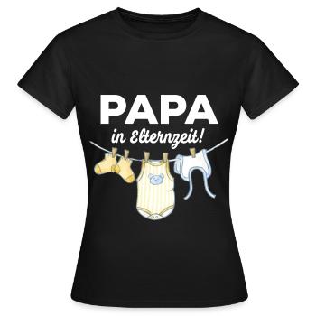 PAPA MACHT DAS schon! GESCHENKIDEE elternzeit - Frauen T-Shirt - Schwarz - Vorne - AI Model Female 172 dark (172cm)