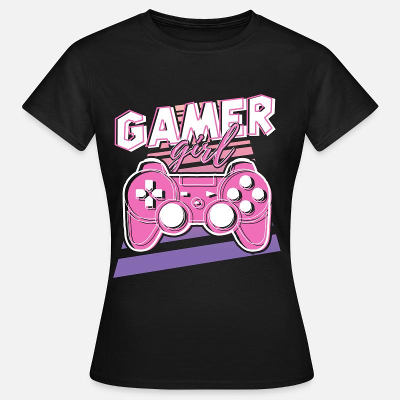 Gamer girl controller gaming gamble - Women's T-Shirt - black