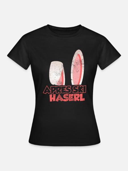 Apres Ski Haserl - Frauen T-Shirt - Schwarz