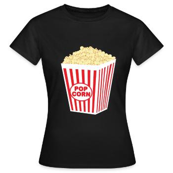 Popcorn Kostüm - Frauen T-Shirt - Schwarz - Vorne - AI Model Female 172 dark (172cm)