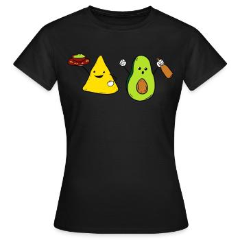 Guacamole Nacho Avocado Fiesta Mexique - T-shirt Femme - noir - Devant - AI Model Female 172 dark (172cm)