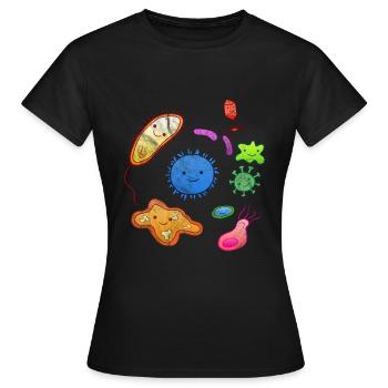 Microorganism microbiology microbiologist bio - Women's T-Shirt - black - Front - AI Model Female 172 dark (172cm)