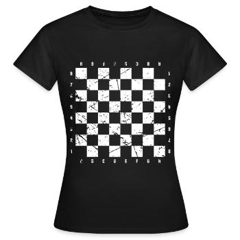 Déguisement d'échiquier - T-shirt Femme - noir - Devant - AI Model Female 172 dark (172cm)