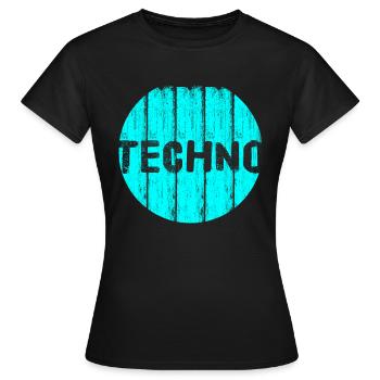Techno edm Hardstyle Jumpstyle Festival Party - T-shirt Femme - noir - Devant - AI Model Female 172 dark (172cm)