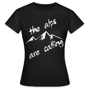 Alpes Montagnes Alpinistes - T-shirt Femme - noir - Devant - AI Model Female 172 dark (172cm)