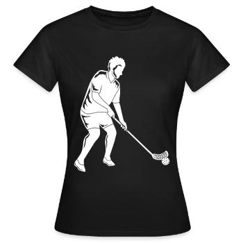 Floorball - T-shirt Femme - noir - Devant - AI Model Female 172 dark (172cm)