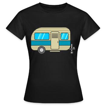 caravane - T-shirt Femme - noir - Devant - AI Model Female 172 dark (172cm)
