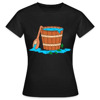 Seau de sauna - T-shirt Femme - noir - Devant - AI Model Female 172 dark (172cm)