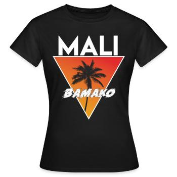 mali with capital - Women's T-Shirt - black - Front - AI Model Female 172 dark (172cm)
