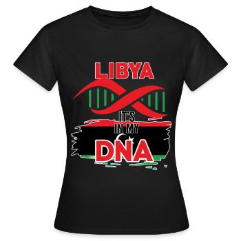 libyen ist in meiner DNA - Frauen T-Shirt - Schwarz - Vorne - AI Model Female 172 dark (172cm)