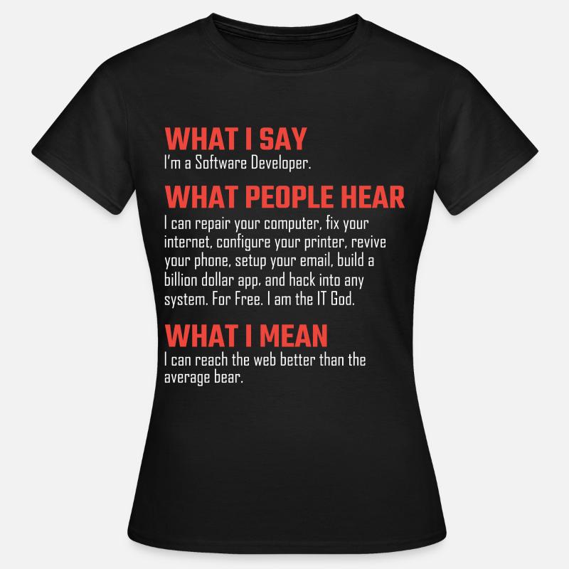 Programmierer nerd Debugging Geschenk - Frauen T-Shirt - Schwarz
