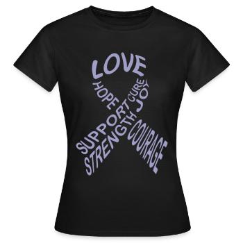 Cancer chimio cadeau - T-shirt Femme - noir - Devant - AI Model Female 172 dark (172cm)