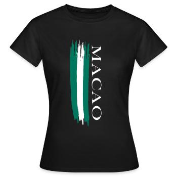 macao skizzierte Landesfarben - Frauen T-Shirt - Schwarz - Vorne - AI Model Female 172 dark (172cm)
