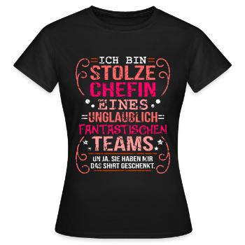 Stolze Chefin Firma Boss - Frauen T-Shirt - Schwarz - Vorne - AI Model Female 172 dark (172cm)
