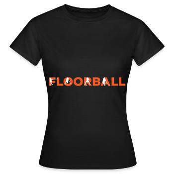 Floorball leisure in the name - Women's T-Shirt - black - Front - AI Model Female 172 dark (172cm)