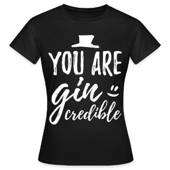 gin - T-shirt Femme - noir - Devant - AI Model Female 172 dark (172cm)