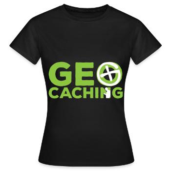Geocaching leisure in the name - Women's T-Shirt - black - Front - AI Model Female 172 dark (172cm)