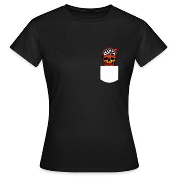Fléchette fléchette crâne fléchette flèche - T-shirt Femme - noir - Devant - AI Model Female 172 dark (172cm)