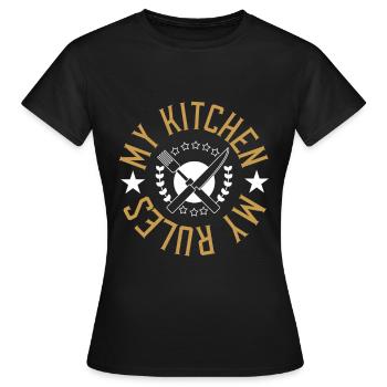 My Kitchen My Rules Shirt - Women's T-Shirt - black - Front - AI Model Female 172 dark (172cm)