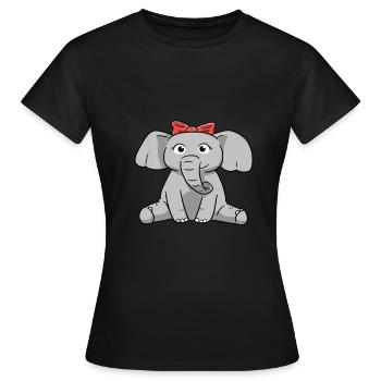 Elephant Elephant - Women's T-Shirt - black - Front - AI Model Female 172 dark (172cm)