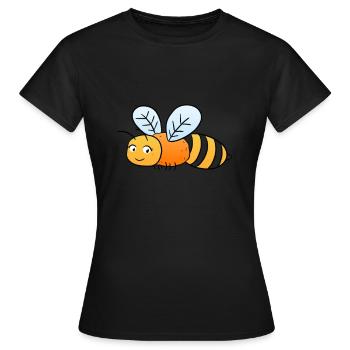 Bienchen Biene - Frauen T-Shirt - Schwarz - Vorne - AI Model Female 172 dark (172cm)