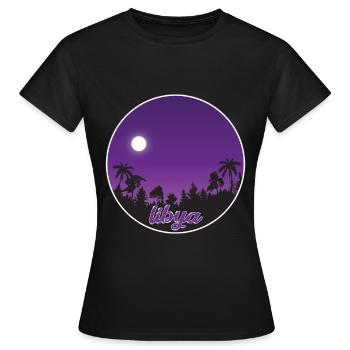 libya purple paradise - Women's T-Shirt - black - Front - AI Model Female 172 dark (172cm)