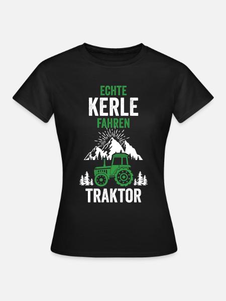 Traktor Landwirt Bauer Acker - Frauen T-Shirt - Schwarz