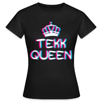 Tekk Queen - Frauen T-Shirt - Schwarz - Vorne - AI Model Female 172 dark (172cm)
