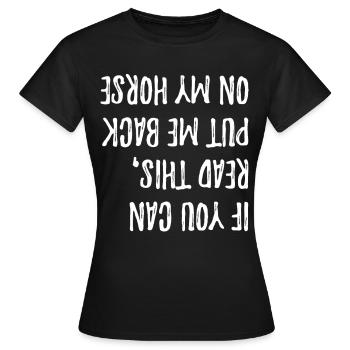 Riding horse - Women's T-Shirt - black - Front - AI Model Female 172 dark (172cm)