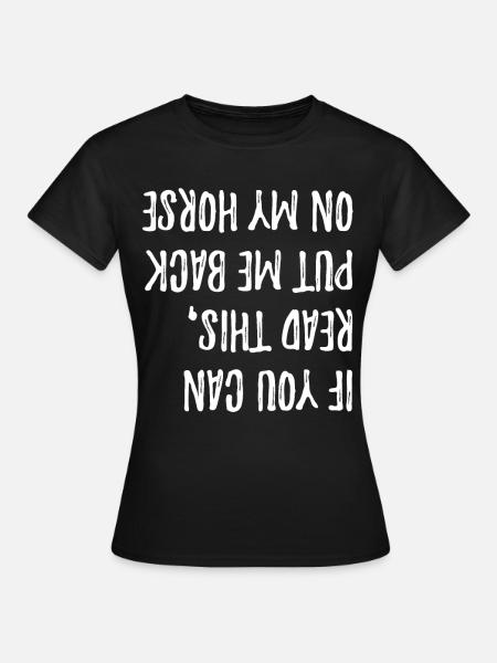 Reiten Pferd - Frauen T-Shirt - Schwarz