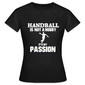 Handball Leidenschaft Sprungwurf Handballspieler - Frauen T-Shirt - Schwarz - Vorne - AI Model Female 172 dark (172cm)