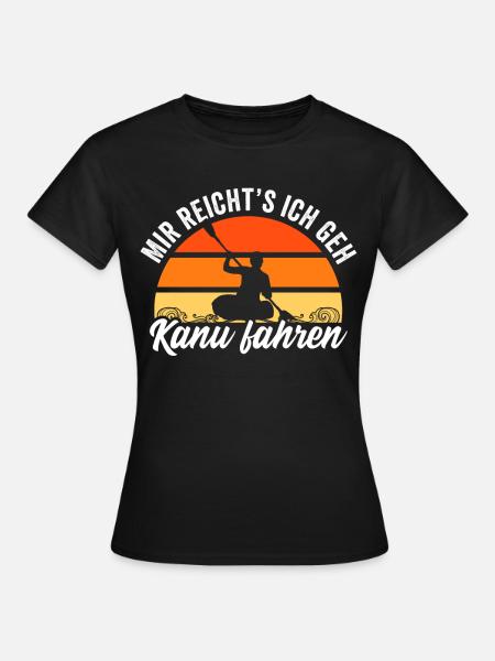 Kanu Kajak - Frauen T-Shirt - Schwarz