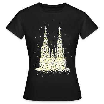 Cathédrale de Cologne - T-shirt Femme - noir - Devant - AI Model Female 172 dark (172cm)