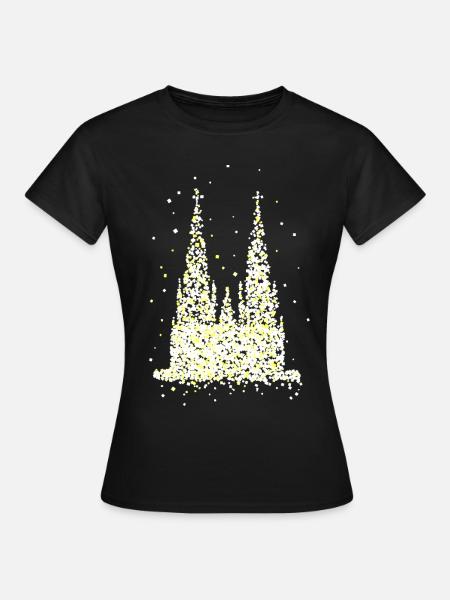 Kölner Dom - Frauen T-Shirt - Schwarz