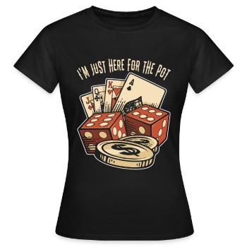 Poker Karten Pokern Bluff Pokerface Funny Geschenk - Frauen T-Shirt - Schwarz - Vorne - AI Model Female 172 dark (172cm)