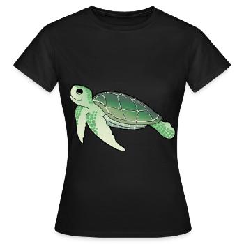 Créatures marines Tortues Tortues - T-shirt Femme - noir - Devant - AI Model Female 172 dark (172cm)
