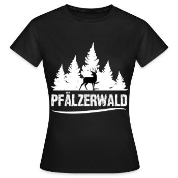 Pfalz Pfälzer Pfälzerwald Geschenk - Frauen T-Shirt - Schwarz - Vorne - AI Model Female 172 dark (172cm)