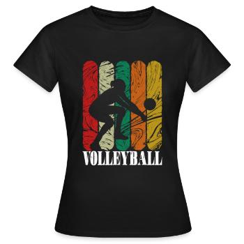 Volleyball Volleyballerin Beachvolleyball Geschenk - Frauen T-Shirt - Schwarz - Vorne - AI Model Female 172 dark (172cm)