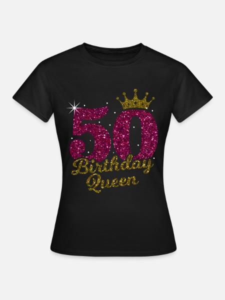 50e verjaardag Koningin 50 jaar vijftig Jubi - T-shirt dam - svart