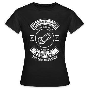 Landschaftsgärtner Galabau Gala Bau Gärtner Garten - Frauen T-Shirt - Schwarz - Vorne - AI Model Female 172 dark (172cm)