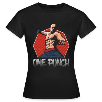 Boxe One Punch Kickboxer Arts martiaux cadeau - T-shirt Femme - noir - Devant - AI Model Female 172 dark (172cm)