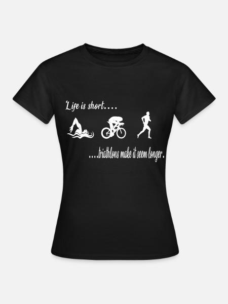 Triathlon Triathlet Geschenk - Frauen T-Shirt - Schwarz
